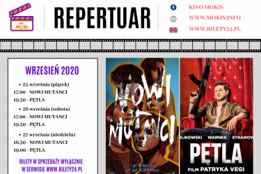 Kino MOKiS - projekcje filmów ,,Nowi Mutanci" i ,,Pętla"