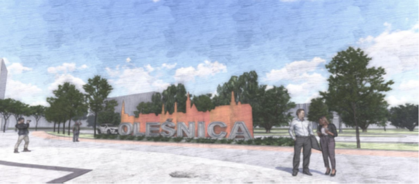 napis Oleśnica przy którym można robić zdjęcia napis Oleśnica przy którym można robić zdjęcia