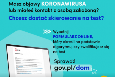 Chcesz dostać skierowanie na test na koronawirusa? Wypełnij formularz online