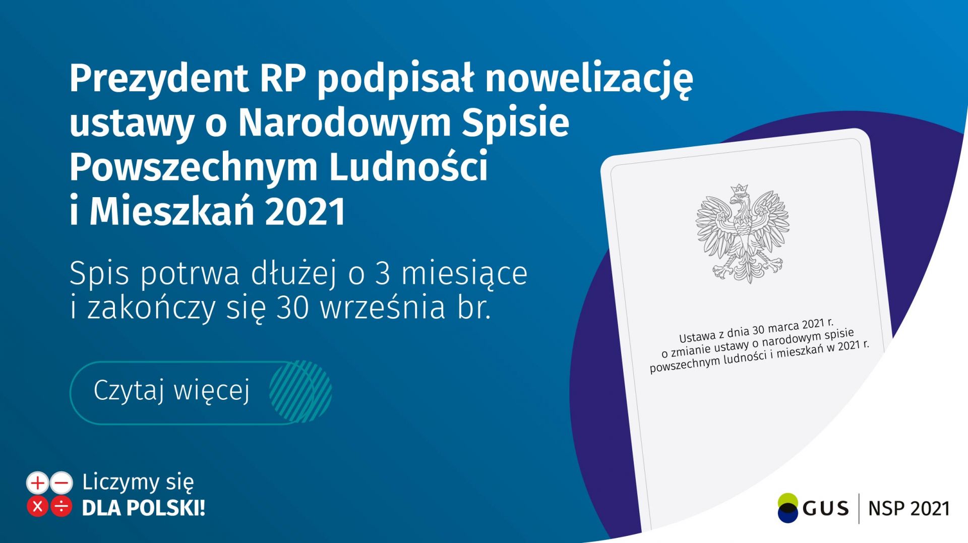 informacja o nowelizacji ustawy o narodowym spisie powszechnym