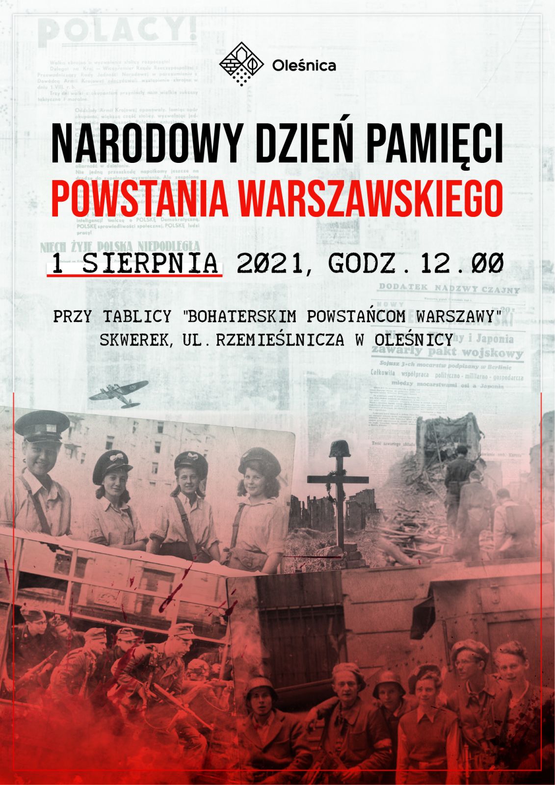 zaproszenie na obchody pamięci powstania warszawskiego