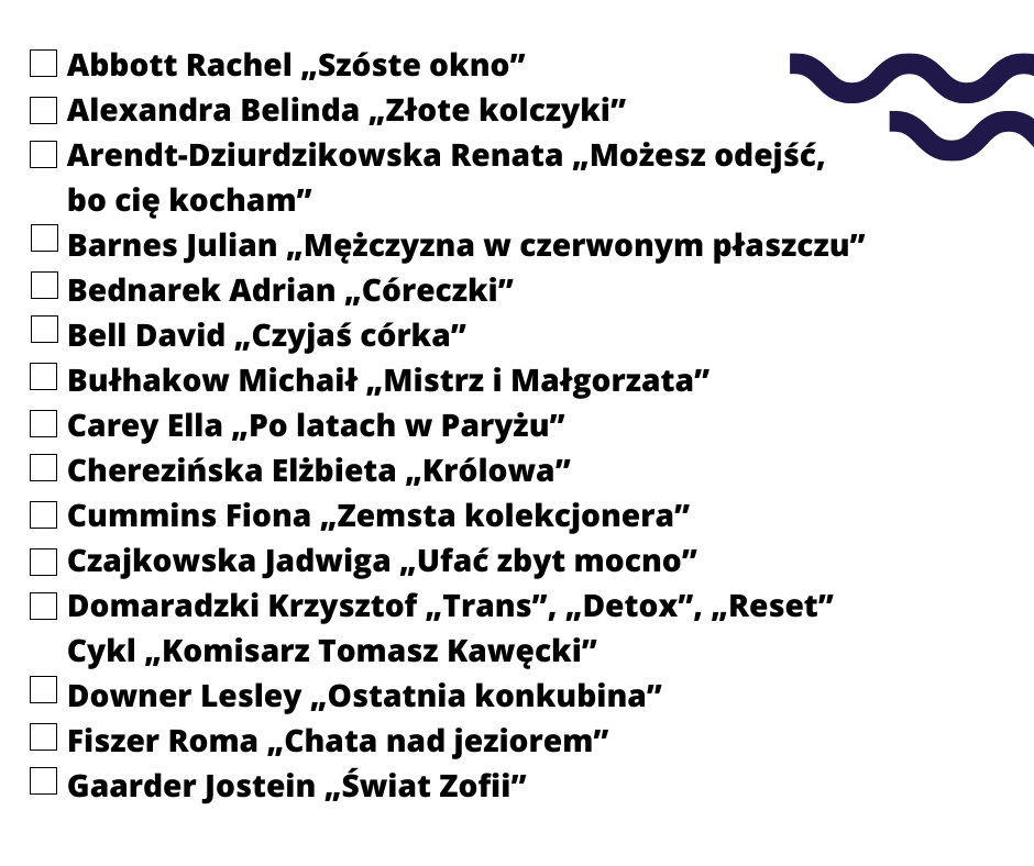 lista książek