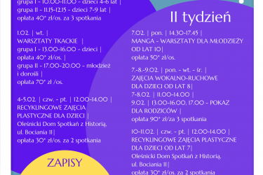 Ferie w mieście w MOKiSem! Sprawdź rozkład jazdy