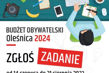 Oleśnicki Budżet Obywatelski! Każdy mieszkaniec Oleśnicy może zgłosić swój pomysł, który – jeśli wygra w głosowaniu – będzie realizowany w roku 2024.