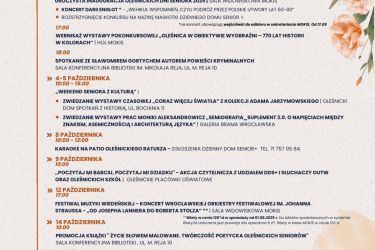 Dni Seniora - wydarzenia już od 1 października